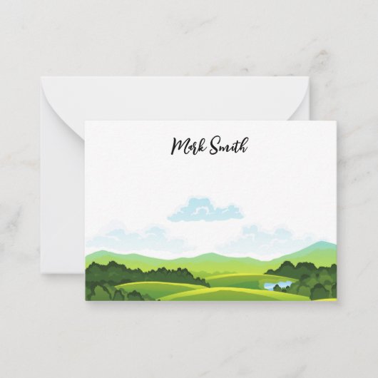 Golf mit Namen für Golfer Note Card Mitteilungskarte (Vorderseite)