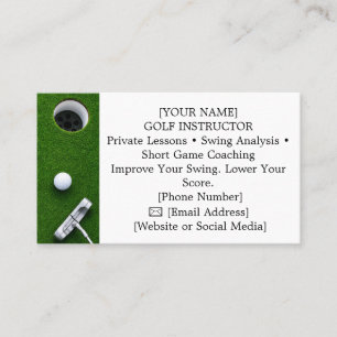 Golf mit Namen für Golfer Visitenkarte