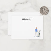 Golf mit Namen für Golferin Mitteilungskarte (Vorderseite/Rückseite Beispiel)