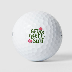 Golf Mit rosa Blume geht es gut Golfball