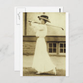 GOLF MIT STIL! - 1908 Women's Golf Champion Postkarte (Vorne/Hinten)