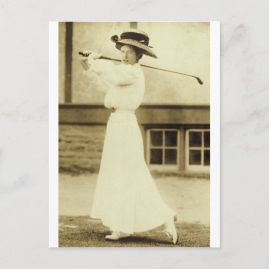 GOLF MIT STIL! - 1908 Women's Golf Champion Postkarte (Vorderseite)