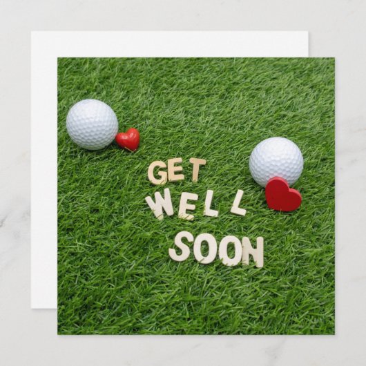 Golf Mit Text und Ball auf Grün wird Golf bald bes (Vorne/Hinten)