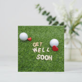 Golf Mit Text und Ball auf Grün wird Golf bald bes (Stehend Vorderseite)