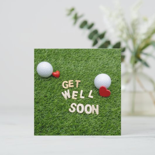 Golf Mit Text und Ball auf Grün wird Golf bald bes (Stehend Vorderseite)