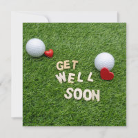 Golf Mit Text und Ball auf Grün wird Golf bald bes