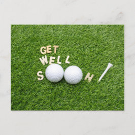 Golf Mit Text und Ball auf Grün wird Golf bald bes Postkarte