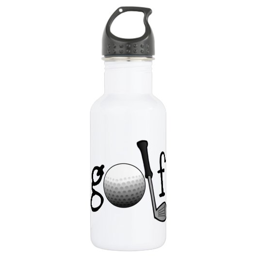 Golf mit Verein und Ball Trinkflasche (Vorderseite)