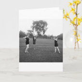 Golf-Mode die Zwanzigerjahre der Frauen Karte (Gelbe Blume)