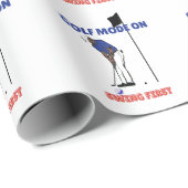 Golf Mode ON: Swing First | Funny Golfer Graphic T Geschenkpapier (Rolleneckpunkt)