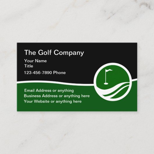 Golf Modern Business Cards Design Visitenkarte (Vorderseite)