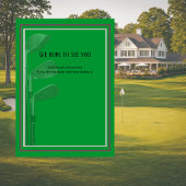 Golf Modern Corporate Grün Schwarzer 60. Geburtsta Einladung