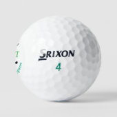 Golf Modern Typografy Green Monogram Golfball (Logo)