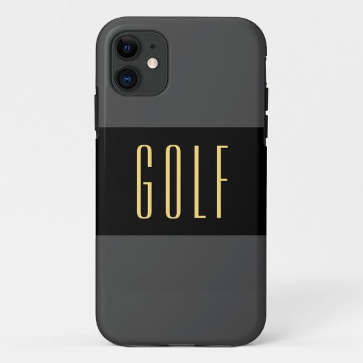 GOLF Modern Wide Sporty Bold Grau Black Stripes Case-Mate iPhone Hülle (Rückseite)