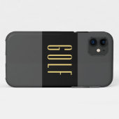 GOLF Modern Wide Sporty Bold Grau Black Stripes Case-Mate iPhone Hülle (Rückseite (Horizontal))