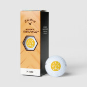 Golf Moderne Elegante Monogramm-Typografie Initial Golfball (Verpackungen)