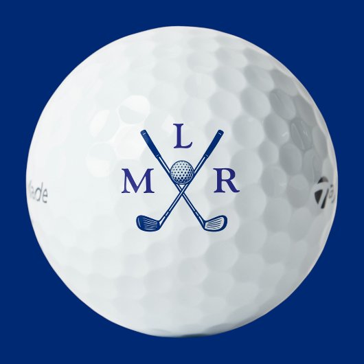 Golf Moderne Mit Monogramm Typografie-Initialen Golfball