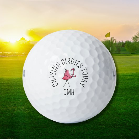 Golf Moderne Monogramm Auf Der Jagd Nach Birdies F Golfball
