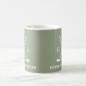 Golf Moderne Typografie Initialmonogramm Salbei gr Kaffeetasse (Mittel)