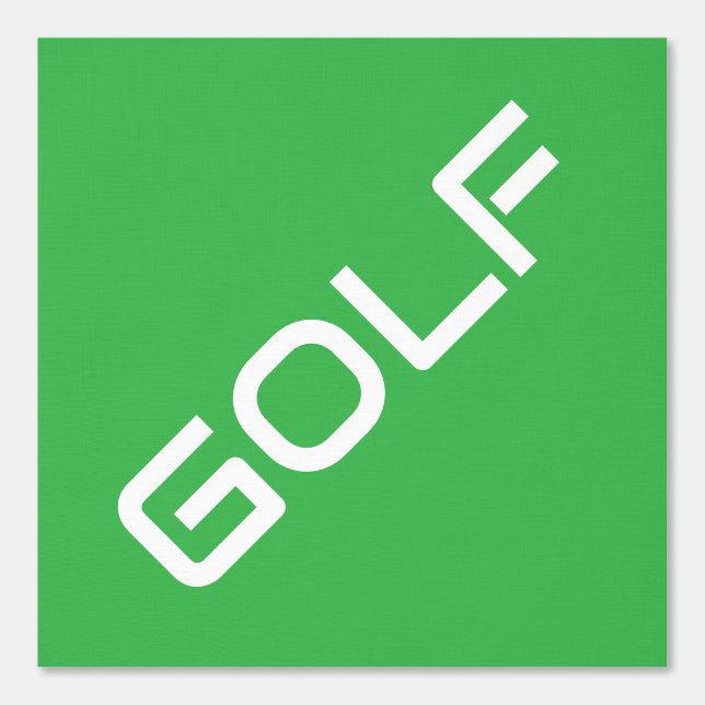 GOLF Moderner weißer Text heller grüner Hintergrun Tapete (Vorderseite)
