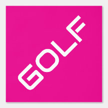 GOLF Moderner Weißer Text Hellrosa Hintergrund