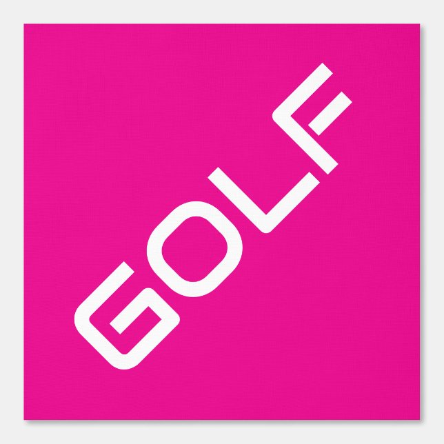 GOLF Moderner Weißer Text Hellrosa Hintergrund Tapete (Vorderseite)