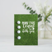 Golf Möge der Golfplatz bei Ihnen sein Postkarte (Stehend Vorderseite)