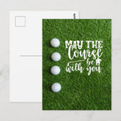 Golf Möge der Golfplatz bei Ihnen sein Postkarte (Vorne/Hinten)