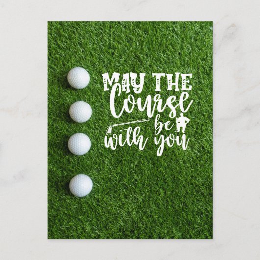 Golf Möge der Golfplatz bei Ihnen sein Postkarte (Vorderseite)