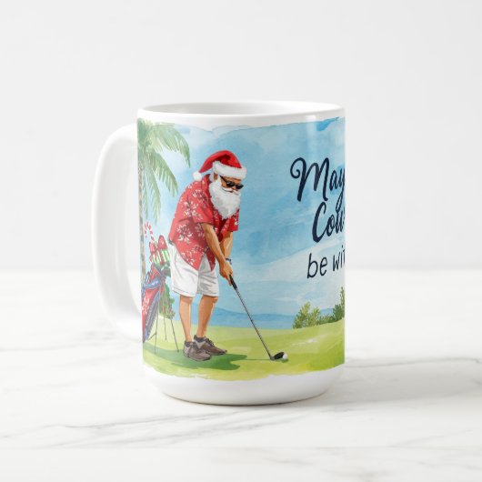 Golf Möge der Platz an Weihnachten mit dir sein Kaffeetasse (Vorderseite Links)