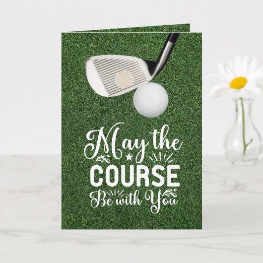 Golf Möge der Platz bei Ihnen sein Karte (Kleine Pflanze)