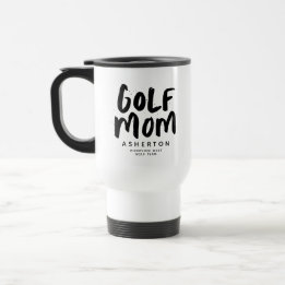Golf Mom trendschwarzer Typ personalisierter Reise Reisebecher