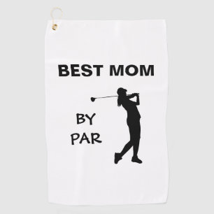 Golf Mommy Golfer Pun Mutter Tag Beste Mama Par Golfhandtuch