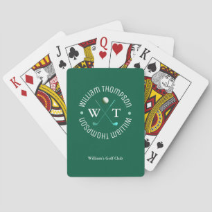 Golf Monogram HunterGreen Spielkarten