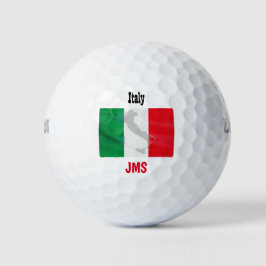 Golf Monogram Italy Flag Map Golfball