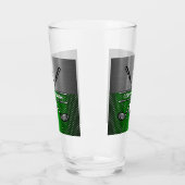 Golf Monogram Metallic Green und Silver Glas (Links)