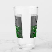 Golf Monogram Metallic Green und Silver Glas (Rechts)