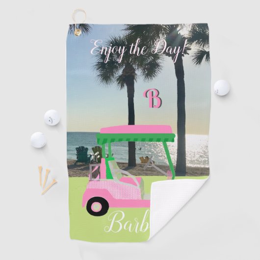 Golf Monogram Name Golf Handtuch (Insitu)