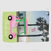 Golf Monogram Name Golf Handtuch (Horizontal)