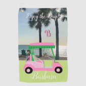 Golf Monogram Name Golf Handtuch (Vorderseite)