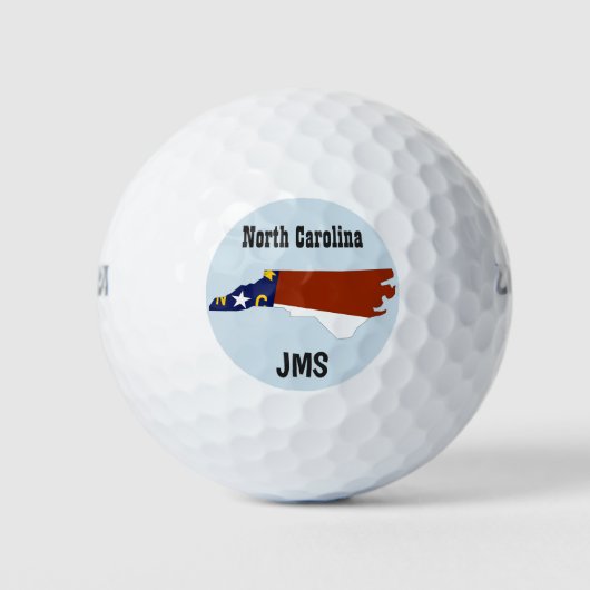 Golf Monogram North Carolina Flag Karte Golfball (Vorderseite)