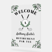 Golf Monogram Retirement Par-T-Shirt Willkommen Acrylschild (Winkel)
