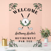 Golf Monogram Retirement Par-T-Shirt Willkommen Acrylschild (Hochzeit)
