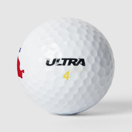 Golf Monogram Romania Flag Karte Golfball (Logo)