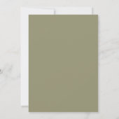 Golf-Monogramm Gold-Sagegrüne Hochzeit Einladung (Rückseite)