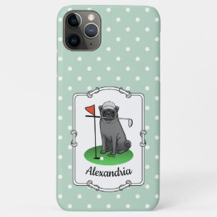 Golf Mops Golf spielen (schwarz) Niedlicher Hund F Case-Mate iPhone Hülle