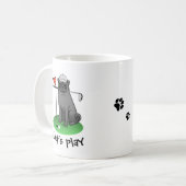 Golf Mops Golf spielen (schwarz) Niedlicher Hund F Kaffeetasse (Vorderseite Links)