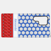 Golf-Motivmuster individuelle Name rot Samsung Galaxy Hülle (Rückseite (Horizontal))