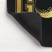 Golf Mouse Pad in Schwarz und Gold Mousepad (Ecke)