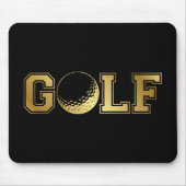 Golf Mouse Pad in Schwarz und Gold Mousepad (Vorne)